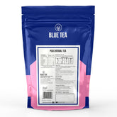 Blue Tea Caffeine Free PCOS Herbal Tea - 30 Pyramid Tea Bags In Zip Lock Pack | Pain Relief, Helps Menstrual Support, Cycle Regulation - Gluten Free, Non-GMO, Zero Sugar, 100% Vegan